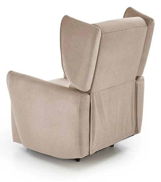 Fotoliu recliner GELATO, bej, stofa clasica, 83x91/161x95/109 cm