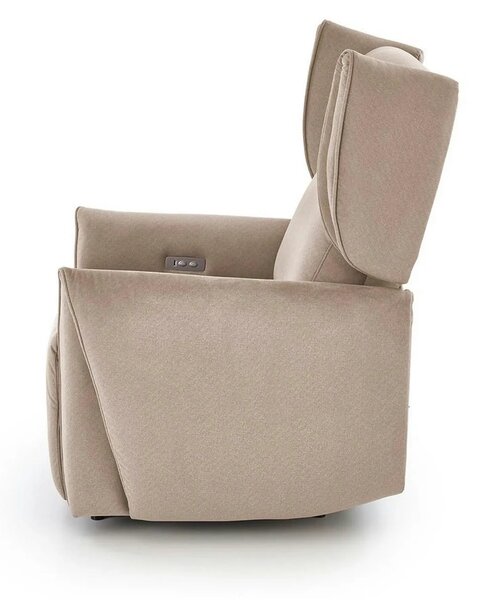 Fotoliu recliner GELATO, bej, stofa clasica, 83x91/161x95/109 cm