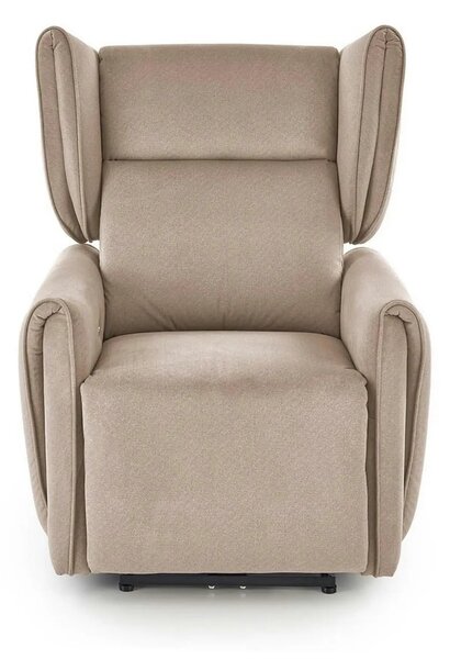Fotoliu recliner GELATO, bej, stofa clasica, 83x91/161x95/109 cm