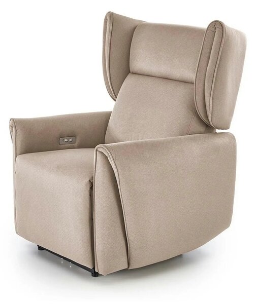 Fotoliu recliner GELATO, bej, stofa clasica, 83x91/161x95/109 cm