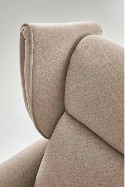 Fotoliu recliner GELATO, bej, stofa clasica, 83x91/161x95/109 cm
