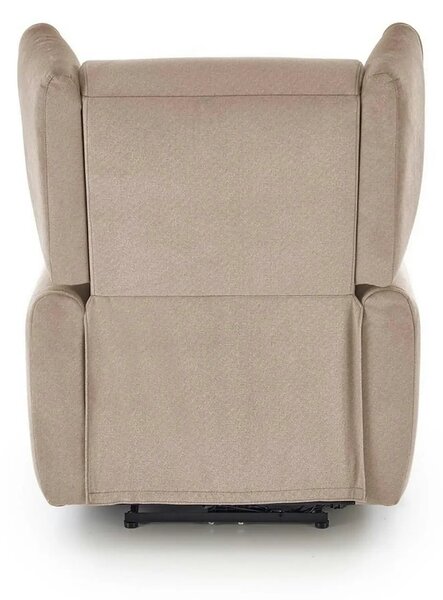 Fotoliu recliner GELATO, bej, stofa clasica, 83x91/161x95/109 cm