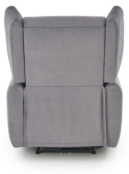 Fotoliu recliner GELATO, gri, stofa clasica, 83x91/161x95/109 cm