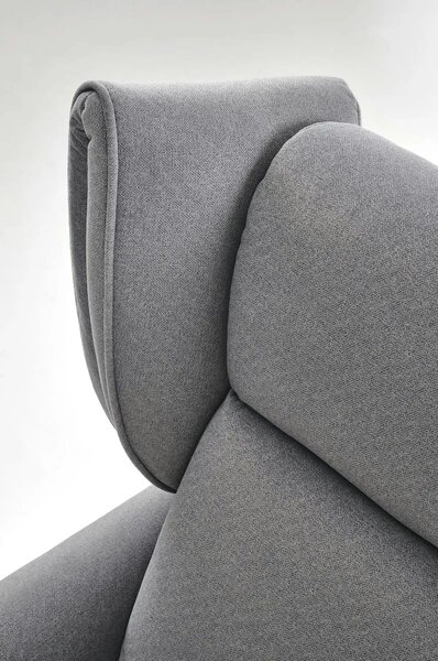 Fotoliu recliner GELATO, gri, stofa clasica, 83x91/161x95/109 cm