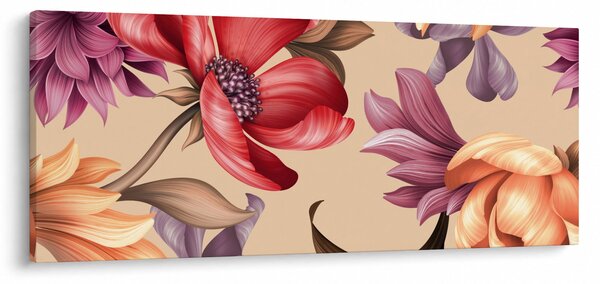 Tablou - Flori de epocă (120x50 cm)