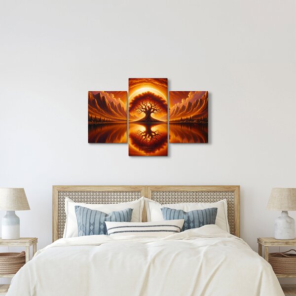 Tablou – Arbore în soare sângeriu (90x60 cm)