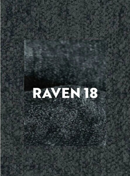 Fotoliu rotativ FELICIA, stofa clasica gri inchis - Raven 18/piele eco