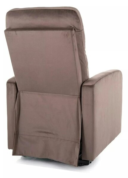 Fotoliu rabatabil OTUS, stofa catifelata cappuccino - Bluvel 38, 66x92