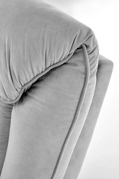 Fotoliu recliner HORTON, stofa catifelata gri - Mavel 14, 80x97/158x90