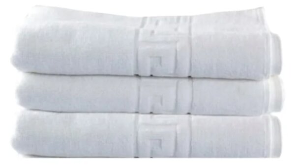 Set 3 Prosoape Cotton Deluxe Home & Hotel – Greek Border, Bumbac 100%, 70×130 cm, 500g/mp