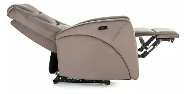 Fotoliu recliner KRONOS, stofa catifelata cappuccino - Bluvel 38, 79x9