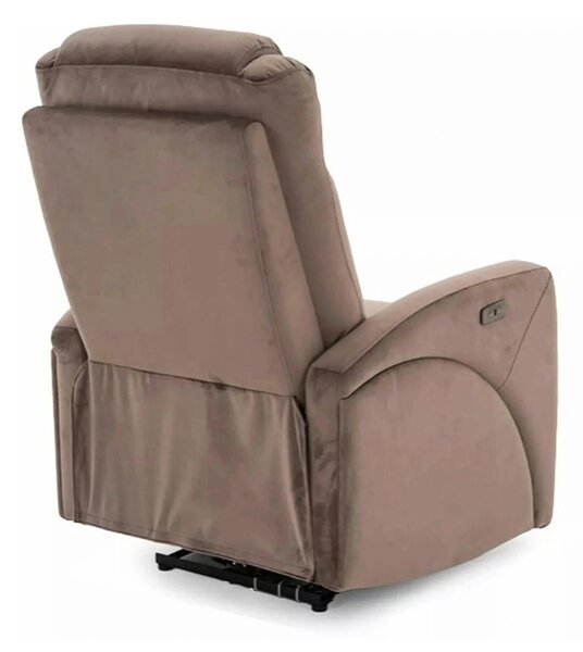 Fotoliu recliner KRONOS, stofa catifelata cappuccino - Bluvel 38, 79x9