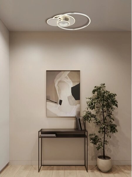 Globo 68278-24 - plafonieră LED dimabilă BELTRAN LED/24W/230V argintie + telecomandă