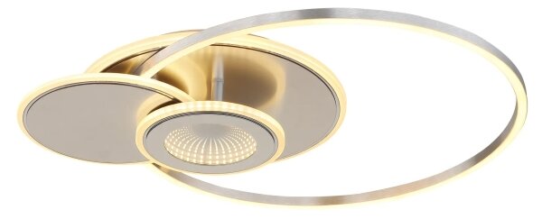 Globo 68278-24 - plafonieră LED dimabilă BELTRAN LED/24W/230V argintie + telecomandă