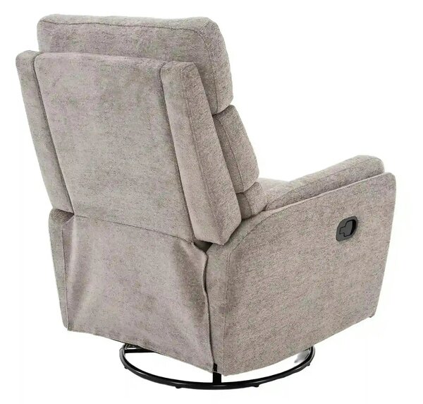 Fotoliu recliner ARGOS, stofa clasica gri - Raven 07, 78x84/162x107 cm