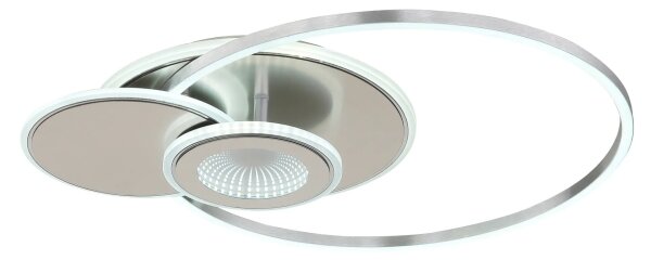 Globo 68278-24 - plafonieră LED dimabilă BELTRAN LED/24W/230V argintie + telecomandă