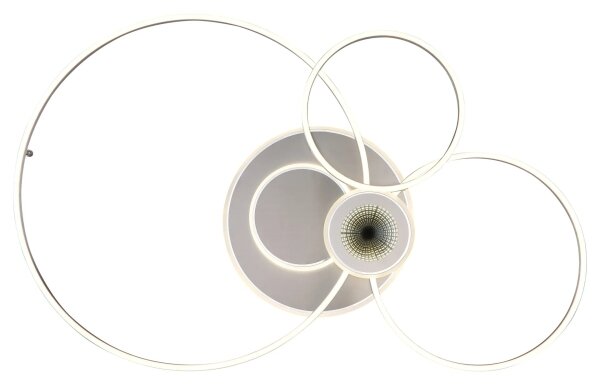 Globo 68278-36 - Plafonieră LED dimmabilă BELTRAN LED/36W/230V argintie+telecomandă
