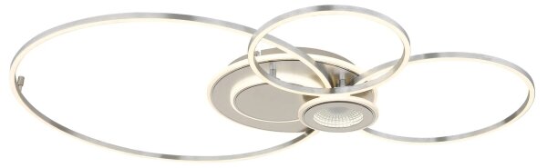Globo 68278-36 - Plafonieră LED dimmabilă BELTRAN LED/36W/230V argintie+telecomandă