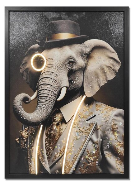 Globo B992617-LED Tablou decorativ luminos reîncărcabil GEORGE LED/5W/5V 1000mAh elefant