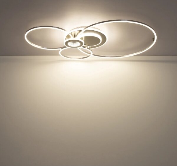 Globo 68278-36 - Plafonieră LED dimmabilă BELTRAN LED/36W/230V argintie+telecomandă