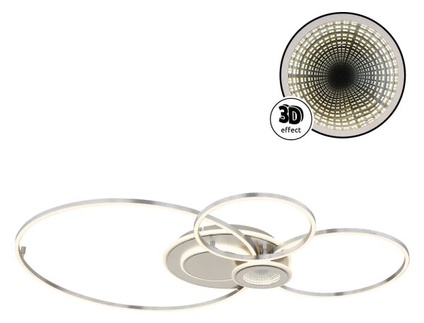 Globo 68278-36 - Plafonieră LED dimmabilă BELTRAN LED/36W/230V argintie+telecomandă