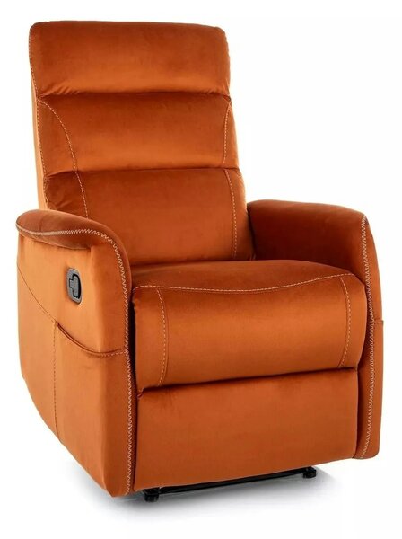 Fotoliu recliner SOLON M, stofa catifelata scortisoara - Bluvel 4215