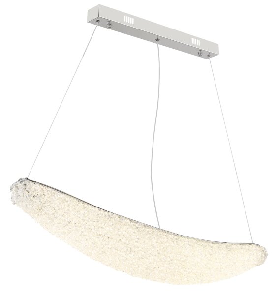 Globo 68524-40 - Lustru LED dimabil pe cablu KRISTALLA LED/40W/230V crom lucios + telecomandă