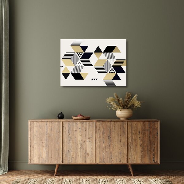 Tablou pe sticlă - Forme geometrice N⁰1 (70x50 cm)