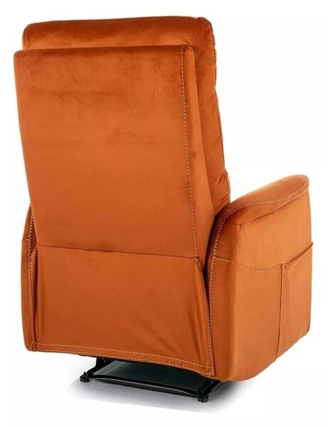 Fotoliu recliner SOLON M, stofa catifelata scortisoara - Bluvel 4215