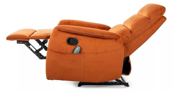 Fotoliu recliner SOLON M, stofa catifelata scortisoara - Bluvel 4215