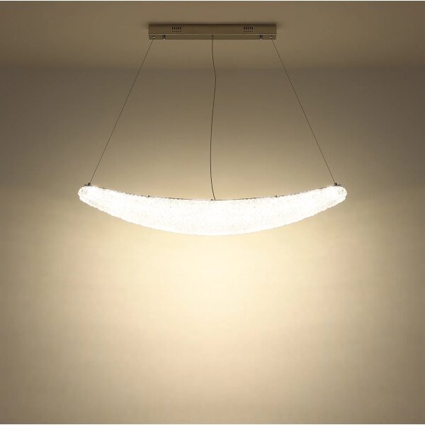 Globo 68524-40 - Lustru LED dimabil pe cablu KRISTALLA LED/40W/230V crom lucios + telecomandă