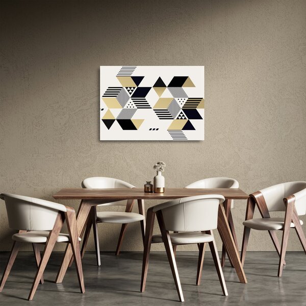 Tablou pe sticlă - Forme geometrice N⁰1 (70x50 cm)