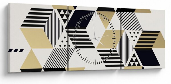 Tablou - Forme geometrice N⁰1 (cu ceas) (90x30 cm)