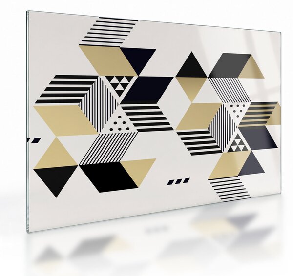 Tablou pe sticlă - Forme geometrice N⁰1 (70x50 cm)