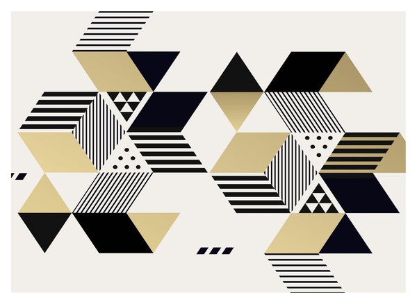 Tablou pe sticlă - Forme geometrice N⁰1 (70x50 cm)
