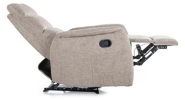 Fotoliu recliner SOLON M, stofa clasica bej - Brego 34, 74x86/162x106