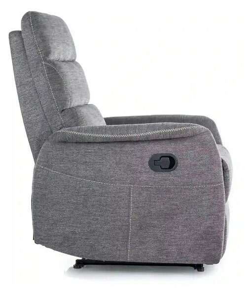 Fotoliu recliner SOLON M, stofa clasica gri inchis - Brego 18, 74x86/1
