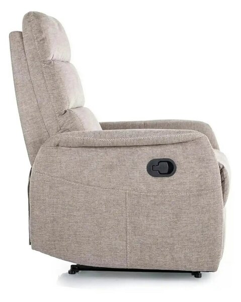 Fotoliu recliner SOLON M, stofa clasica bej - Brego 34, 74x86/162x106