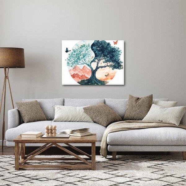 Tablou – Arbore acvarelă plin de viață (70x50 cm)