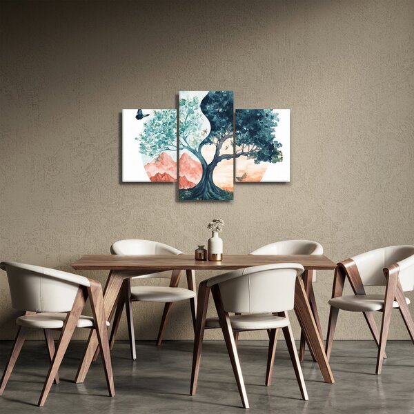 Tablou – Arbore acvarelă plin de viață (90x60 cm)