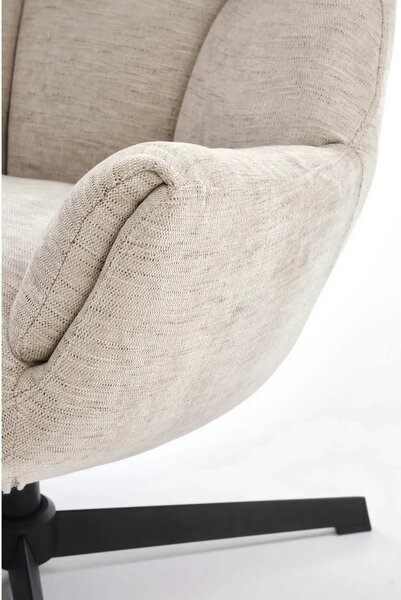 Fotoliu pentru living ORINOKO, stofa clasica bej - Odin 28, 72x79x87 c