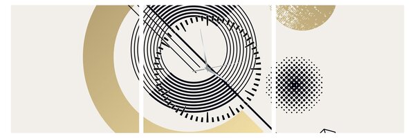 Tablou - Forme geometrice N⁰2 (cu ceas) (90x30 cm)