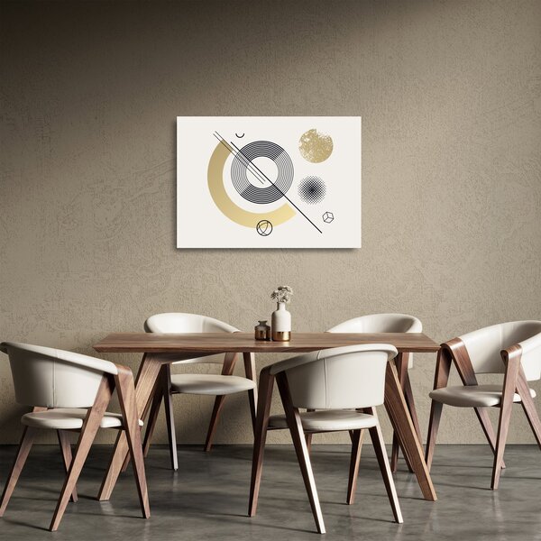 Tablou pe sticlă - Forme geometrice N⁰2 (70x50 cm)