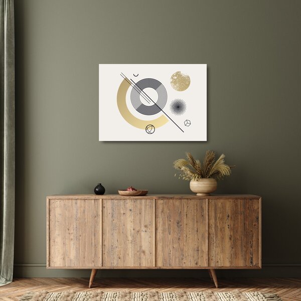 Tablou pe sticlă - Forme geometrice N⁰2 (70x50 cm)