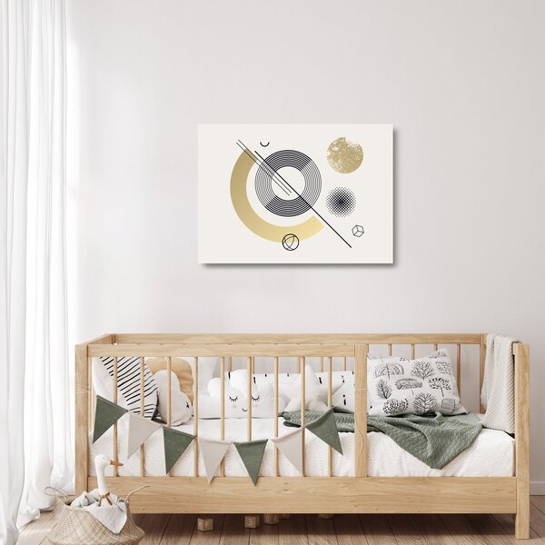 Tablou pe sticlă - Forme geometrice N⁰2 (70x50 cm)