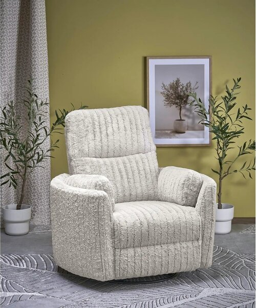 Fotoliu recliner PEGAS, stofa bej, 110x100/170x108/81 cm