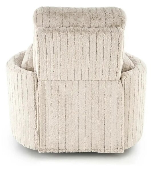 Fotoliu recliner PEGAS, stofa bej, 110x100/170x108/81 cm