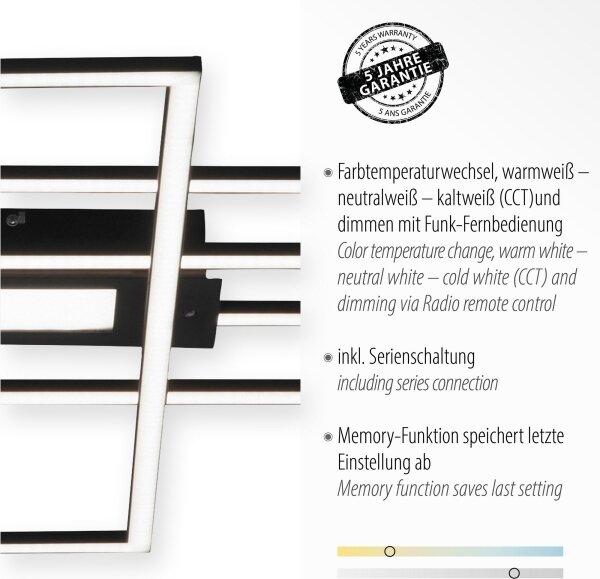 Leuchten Direkt 14693-18-LED Plafonieră dimabilă ASMIN LED/48W/230V +DO