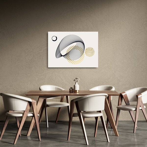 Tablou pe sticlă - Forme geometrice N⁰3 (70x50 cm)