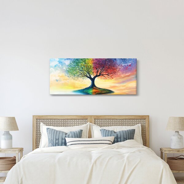 Tablou – Arbore pictat al anotimpurilor (120x50 cm)